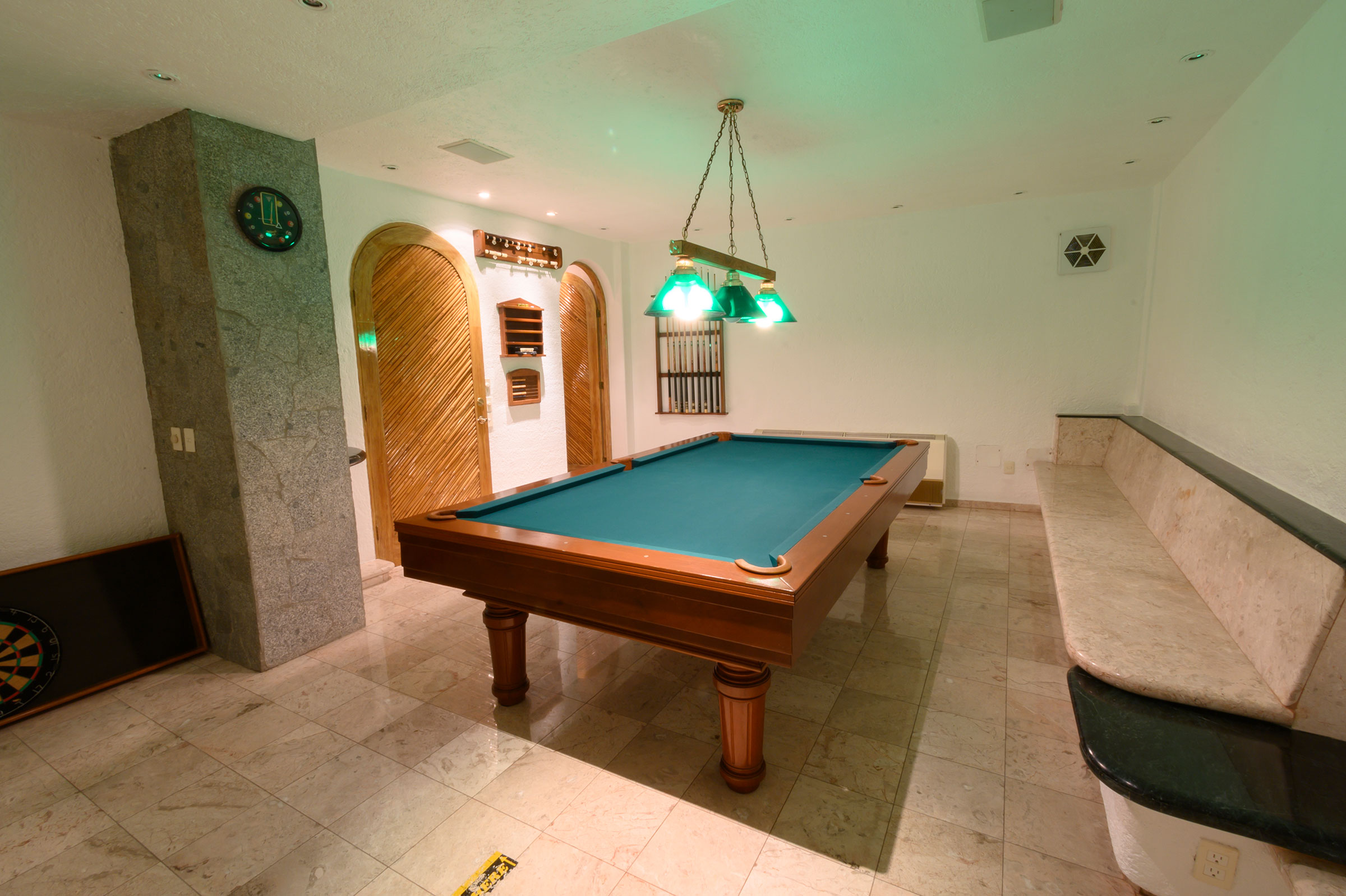 Billiard room at Casa Buenos Aires, Acapulco